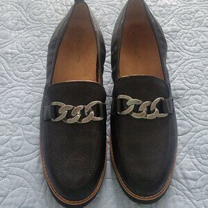 Vionic Cynthia Lug Sole Slip On Loafer Black Size 10